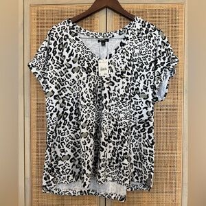Versona Animal Print Top, Leopard Tee, Cheetah Tee, Animal Print T Shirt, XL